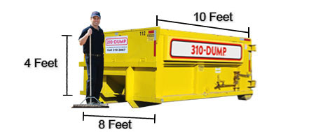 10 Yard Roll-Off Dumpster Bin